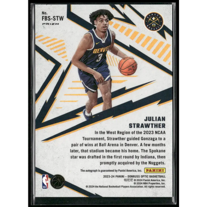 2023-24 Donruss Optic #FBS-STW Julian Strawther Fast Break Signatures