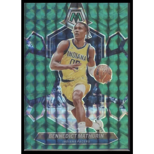2023-24 Mosaic #71 Bennedict Mathurin Green Mosaic /75 Indiana Pacers