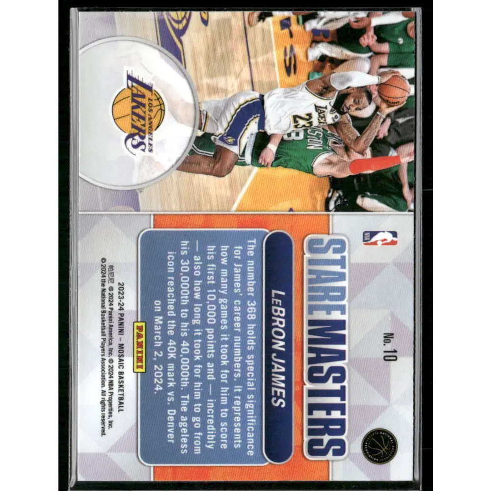2023-24 Panini Mosaic #10 LeBron James Stare Masters