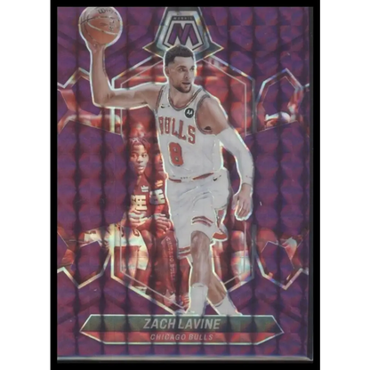 2023-24 Panini Mosaic #100 Zach LaVine Purple #/99
