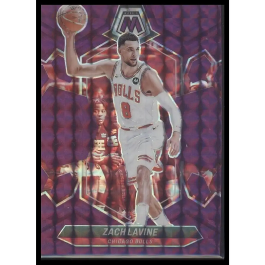 2023-24 Panini Mosaic #100 Zach LaVine Purple #/99