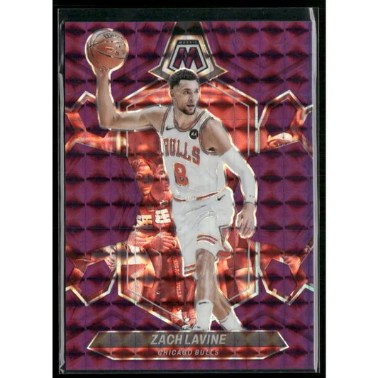 2023-24 Panini Mosaic #100 Zach LaVine Purple #/99
