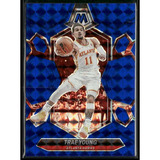 2023-24 Panini Mosaic #107 Trae Young Blue #/199