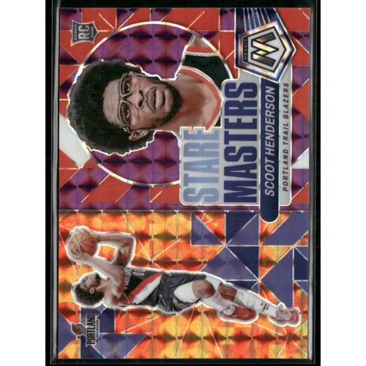 2023-24 Panini Mosaic #12 Scoot Henderson Stare Masters Mosaic Purple #/99