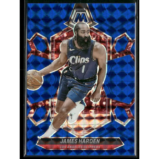 2023-24 Panini Mosaic #152 James Harden Blue #/199