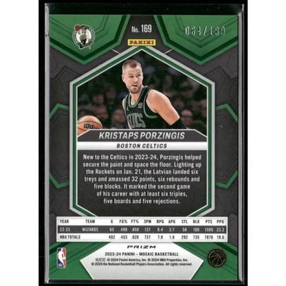 2023-24 Panini Mosaic #169 Kristaps Porzingis Blue #/199