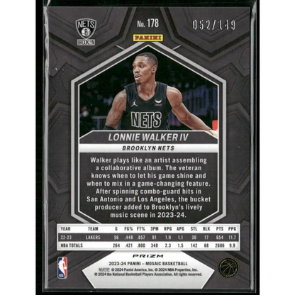 2023-24 Panini Mosaic #178 Lonnie Walker IV Pink #/149