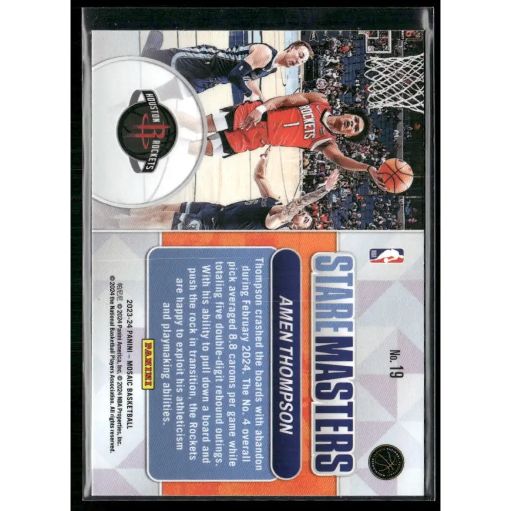 2023-24 Panini Mosaic #19 Amen Thompson Stare Masters