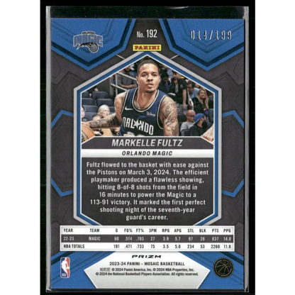 2023-24 Panini Mosaic #192 Markelle Fultz Blue #/199