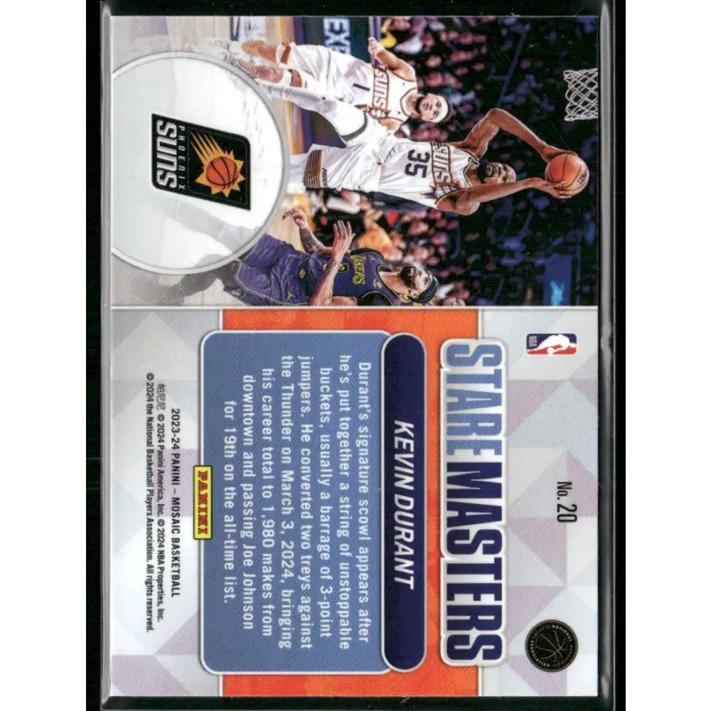 2023-24 Panini Mosaic #20 Kevin Durant Stare Masters