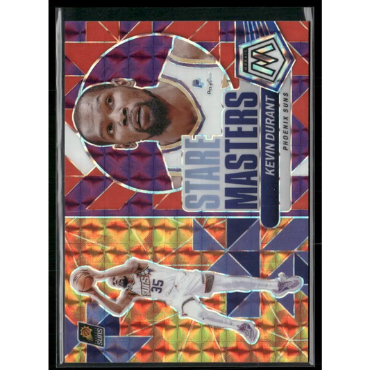 2023-24 Panini Mosaic #20 Kevin Durant Stare Masters Mosaic Purple #/99