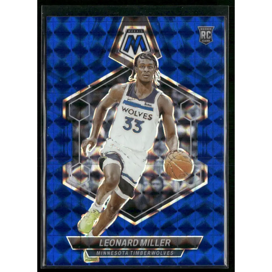 2023-24 Panini Mosaic #213 Leonard Miller Blue #/199