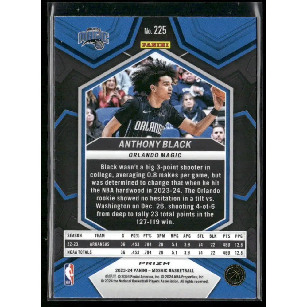 2023-24 Panini Mosaic #225 Anthony Black Mosaic