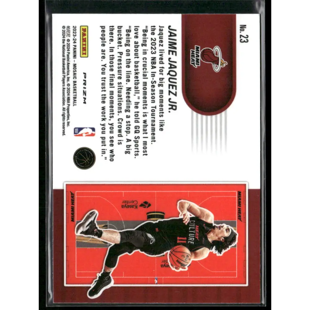 2023-24 Panini Mosaic #23 Jaime Jaquez Jr. NBA In-Season Tournament