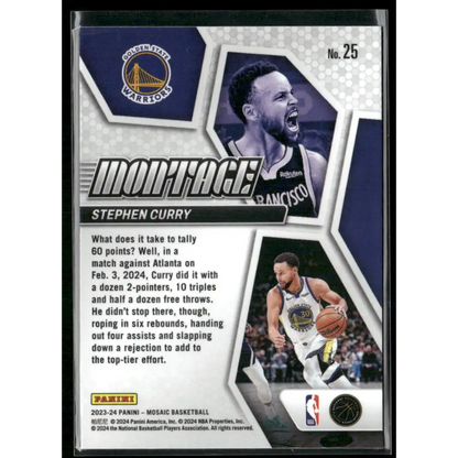 2023-24 Panini Mosaic #25 Stephen Curry Montage