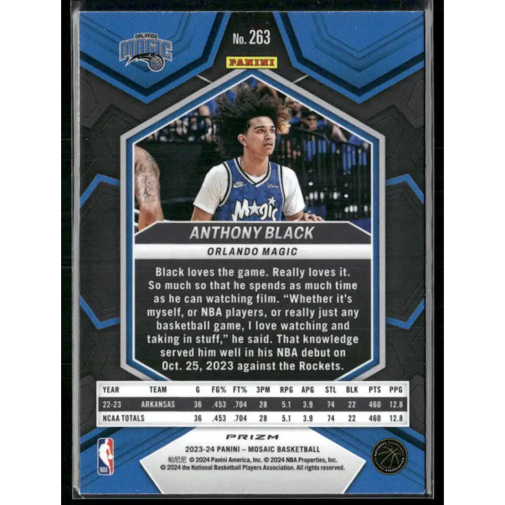 2023-24 Panini Mosaic #263 Anthony Black Mosaic