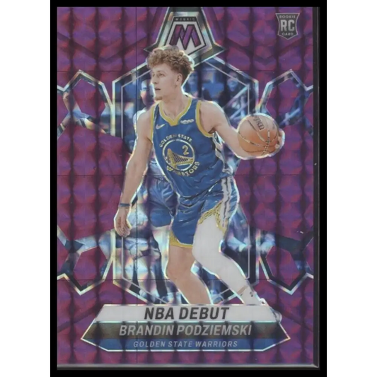 2023-24 Panini Mosaic #266 Brandin Podziemski Purple #/99