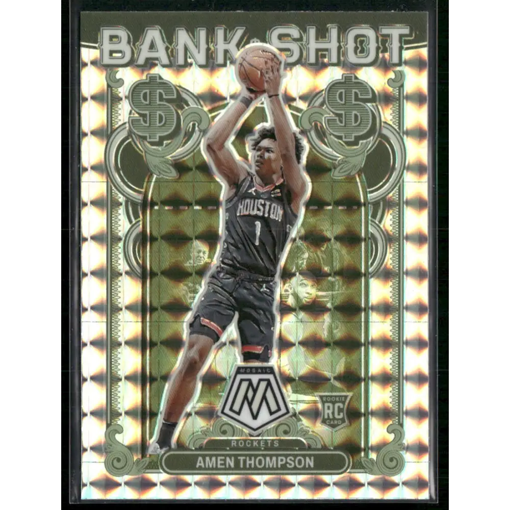 2023-24 Panini Mosaic #6 Amen Thompson Bank Shot Mosaic Prizm