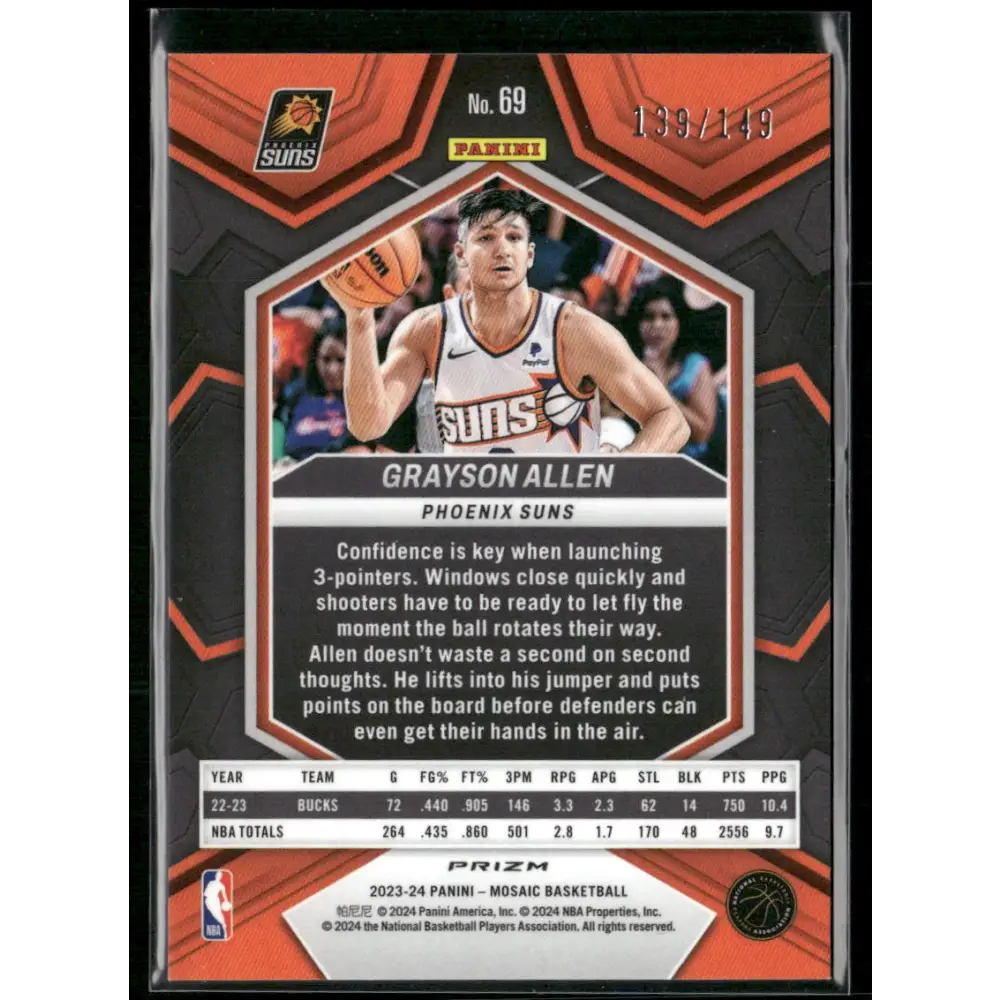 2023-24 Panini Mosaic #69 Grayson Allen Pink #/149