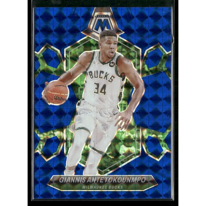 2023-24 Panini Mosaic #77 Giannis Antetokounmpo Blue #/199