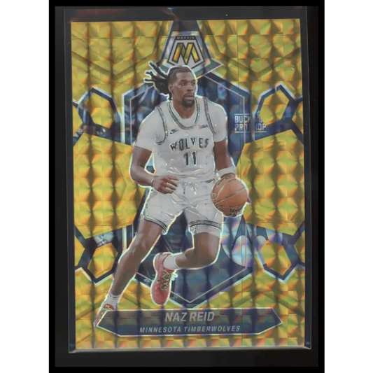 2023-24 Panini Mosaic #8 Naz Reid Gold #/10