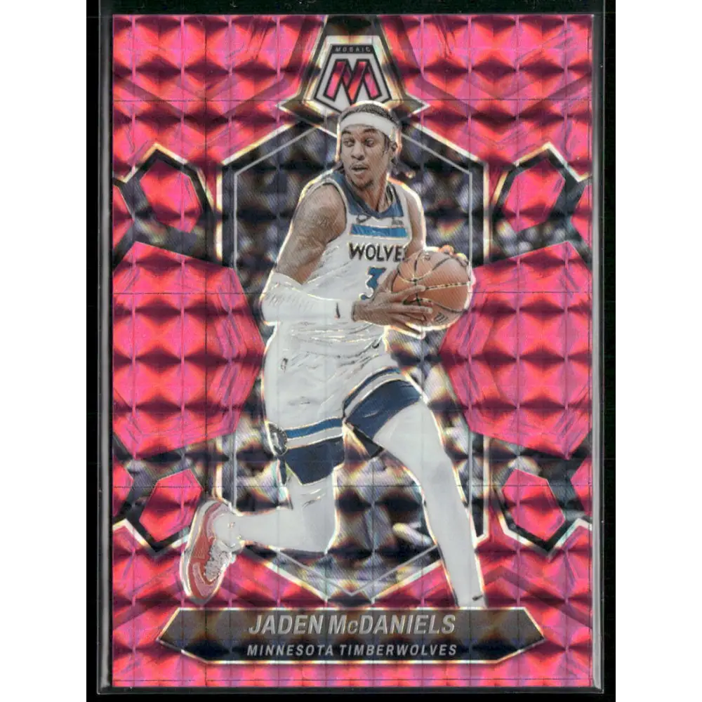 2023-24 Panini Mosaic #87 Jaden McDaniels Pink #/149