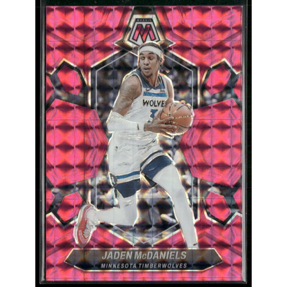 2023-24 Panini Mosaic #87 Jaden McDaniels Pink #/149