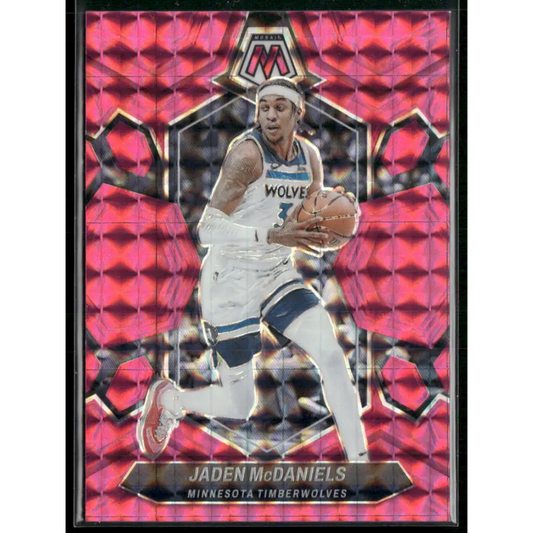 2023-24 Panini Mosaic #87 Jaden McDaniels Pink #/149