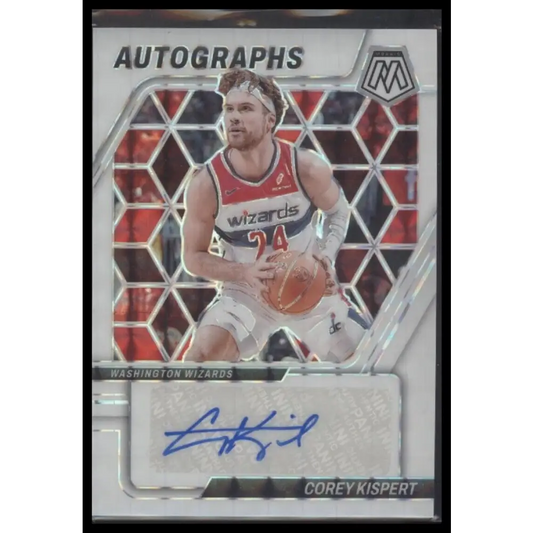 2023-24 Panini Mosaic #AM-KIS Corey Kispert Autographs Mosaic White #/25