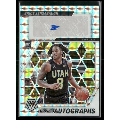 2023-24 Panini Mosaic #RA-SEN Brice Sensabaugh Rookie Autographs Mosaic