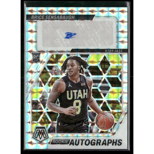 2023-24 Panini Mosaic #RA-SEN Brice Sensabaugh Rookie Autographs Mosaic