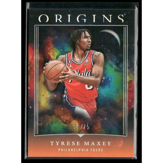 2023-24 Panini Origins #9 Tyrese Maxey Orange #/75