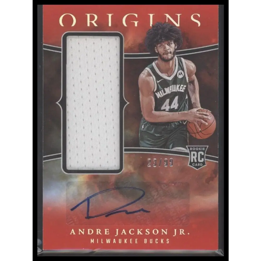 2023-24 Panini Origins Andre Jackson Jr. Rookie Jersey Autographs Red #/99