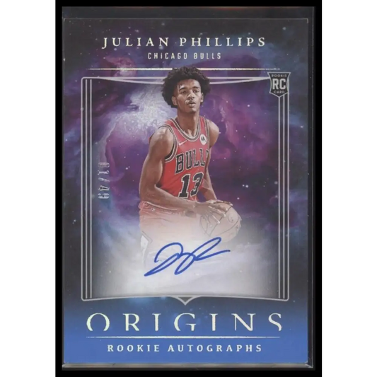 2023-24 Panini Origins #RA-JPC Julian Phillips Rookie Autographs Blue #/49