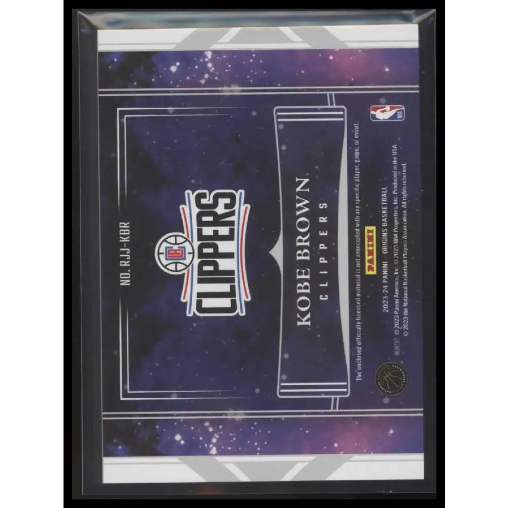 2023-24 Panini Origins #RJJ-KBR Kobe Brown Rookie Jumbo Jerseys Red #/49