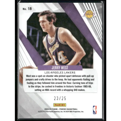 2023-24 Panini Phoenix #18 Jerry West Fire and Ice #/25