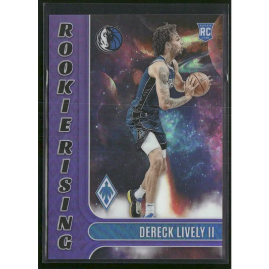2023-24 Panini Phoenix #19 Dereck Lively II Rookie Rising Purple #/75