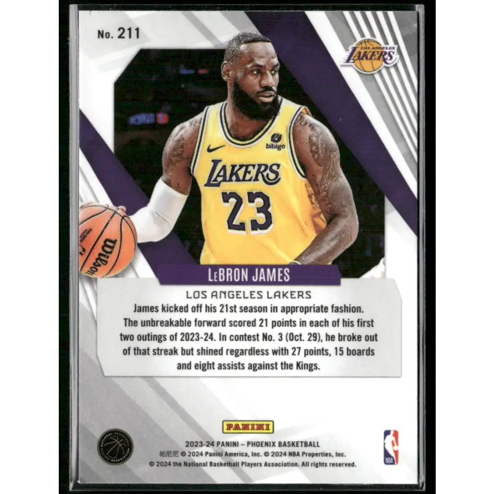 2023-24 Panini Phoenix #211 LeBron James