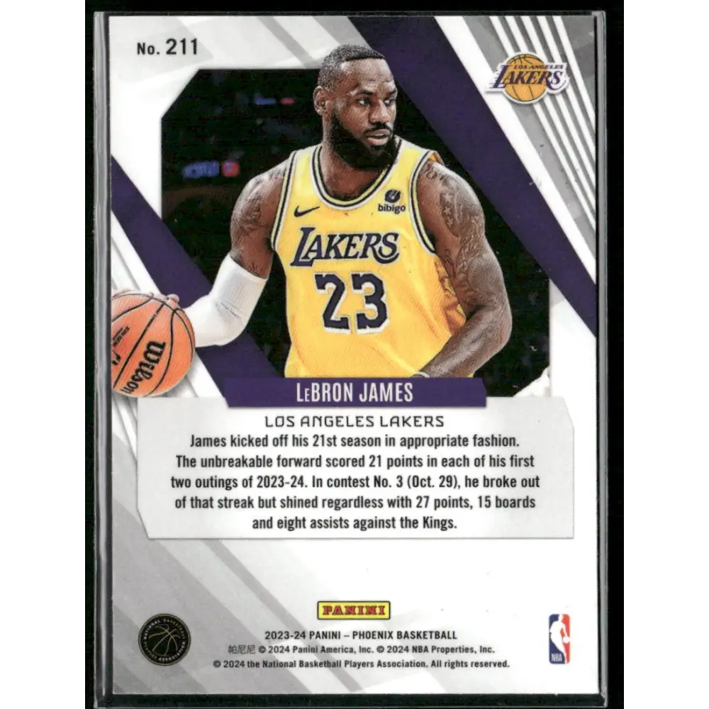 2023-24 Panini Phoenix #211 LeBron James