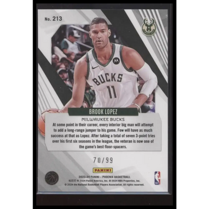 2023-24 Panini Phoenix #213 Brook Lopez Orange #/99