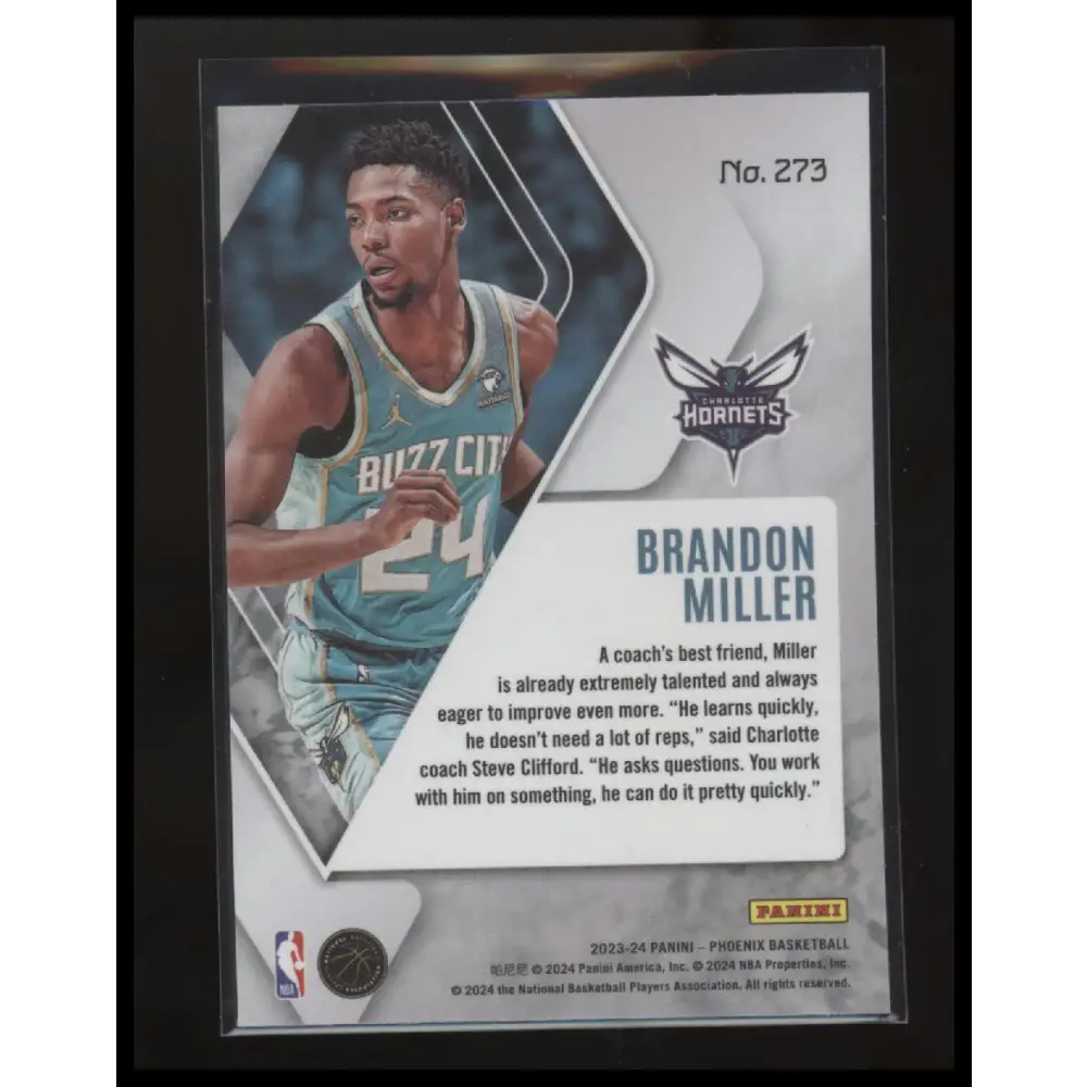 2023-24 Panini Phoenix #273 Brandon Miller Color Burst