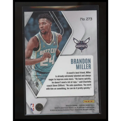 2023-24 Panini Phoenix #273 Brandon Miller Color Burst