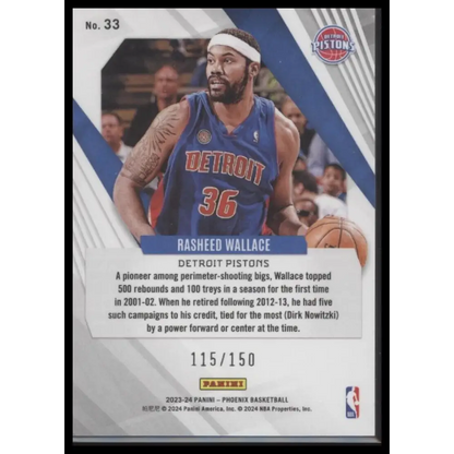 2023-24 Panini Phoenix #33 Rasheed Wallace Purple #/150