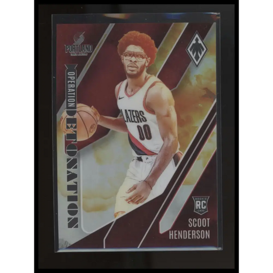2023-24 Panini Phoenix #9 Scoot Henderson Operation Detonation Red #/125