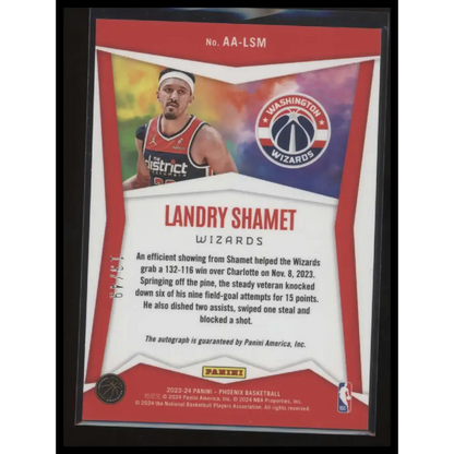 2023-24 Panini Phoenix #AA-LSM Landry Shamet Ascension Autographs Orange #/49