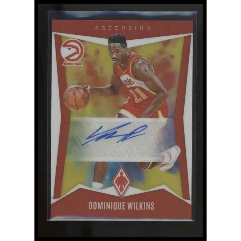 2023-24 Panini Phoenix Dominique Wilkins Ascension Autographs Yellow #/35