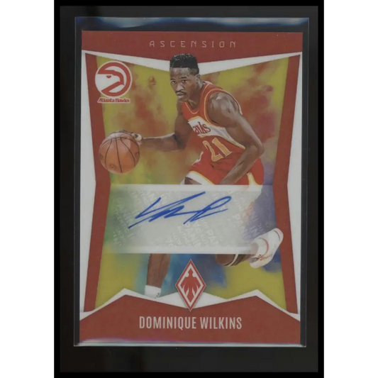 2023-24 Panini Phoenix Dominique Wilkins Ascension Autographs Yellow #/35