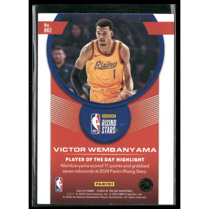 2023-24 Panini Player of the Day #BK2 Victor Wembanyama Rising Stars