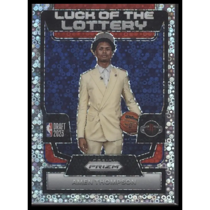 2023-24 Panini Prizm #12 Amen Thompson Luck of the Lottery Prizms Fast Break