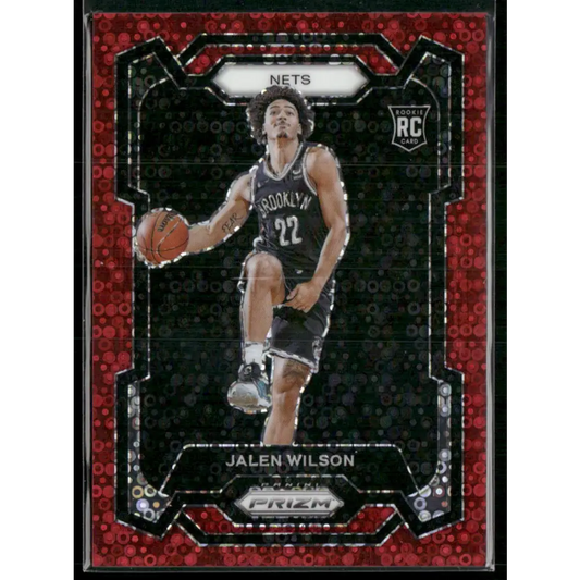 2023-24 Panini Prizm #128 Jalen Wilson Prizms Fast Break Red #/100